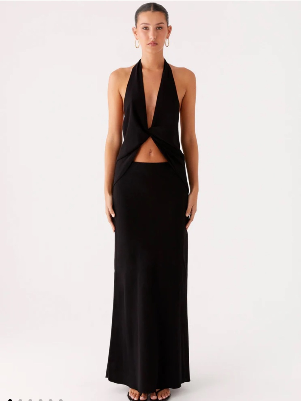 NWOT - Peppermayo Black Halter Twist Cutout Set - Women